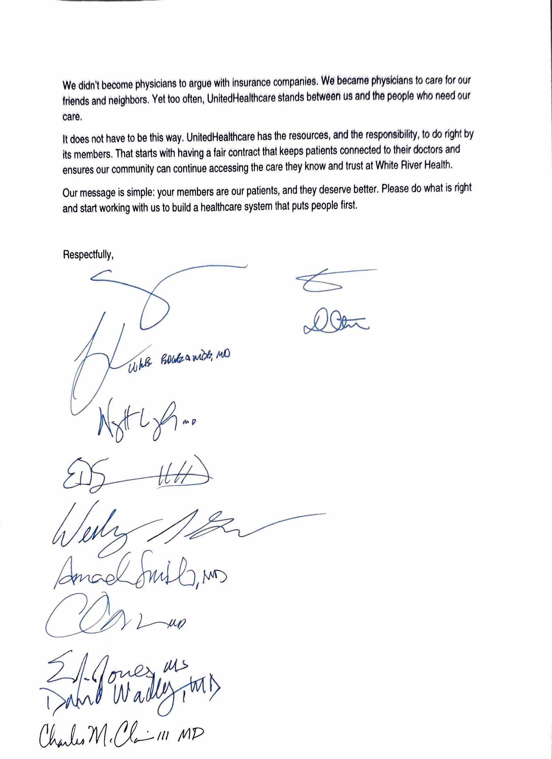 Letter to unitedhealthcare page 2